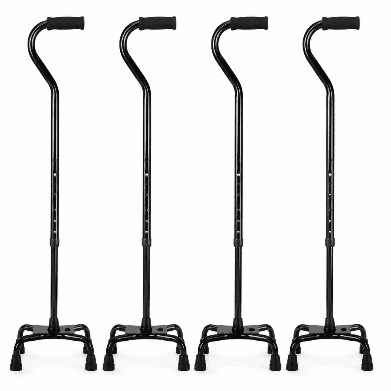 A-QC4011LBK-4 QUAD CANE BLACK LARGE BASE 4/CARTON
