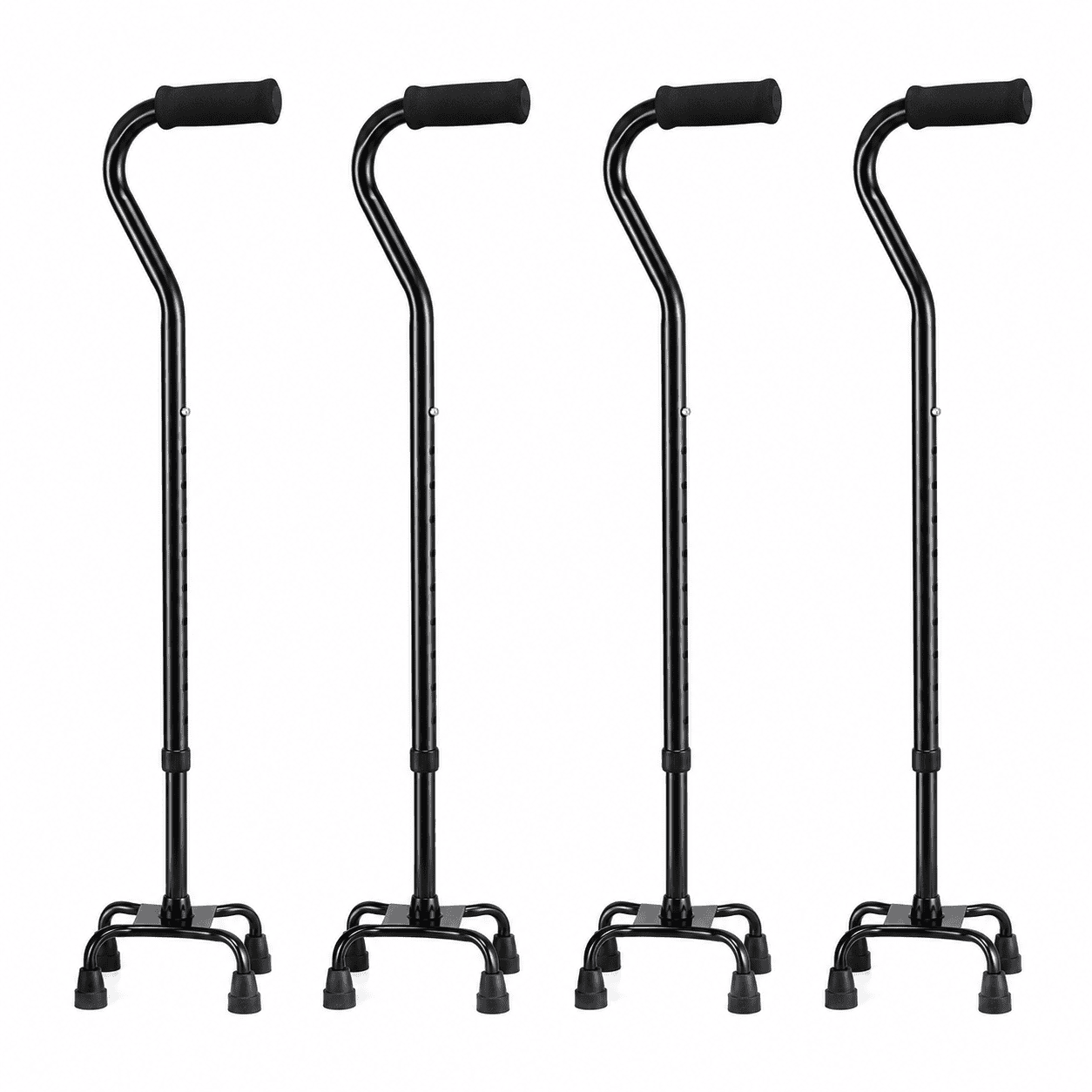 A-QC4011SBK-4 QUAD CANE, BLACK, SMALL BASE, 4/CASE