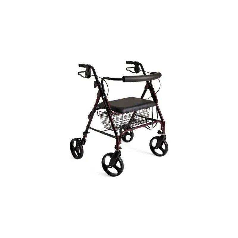 AR-46403BL ROLLATOR, EXTRA WIDE SEAT, STEEL, BLUE, 400LB WEIGHT CAPACITY