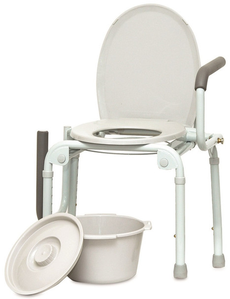 COM-DA-BSDAC DROP ARM COMMODE, 300LB WEIGHT CAPACITY