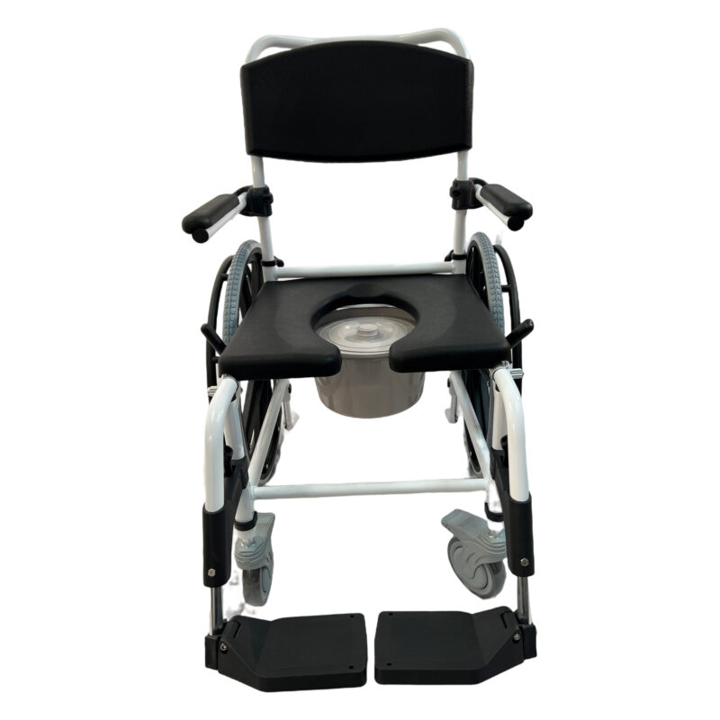 Dalton Medical-Rehab Shower Commode Chair, removable padded anti-bacterial seat and back ,swing up armrests and footrests, weight capacity: 230lbs. BS-SHC931M