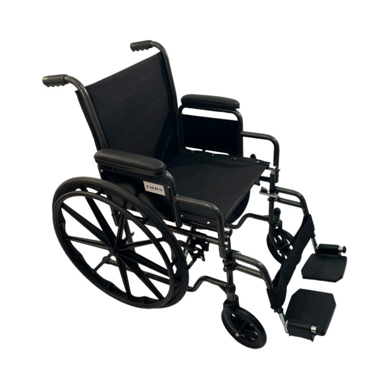 eChair - 16" Standard wheelchair with detachable arm, foot rests, weight limit:250 lbs. K01DK16F15