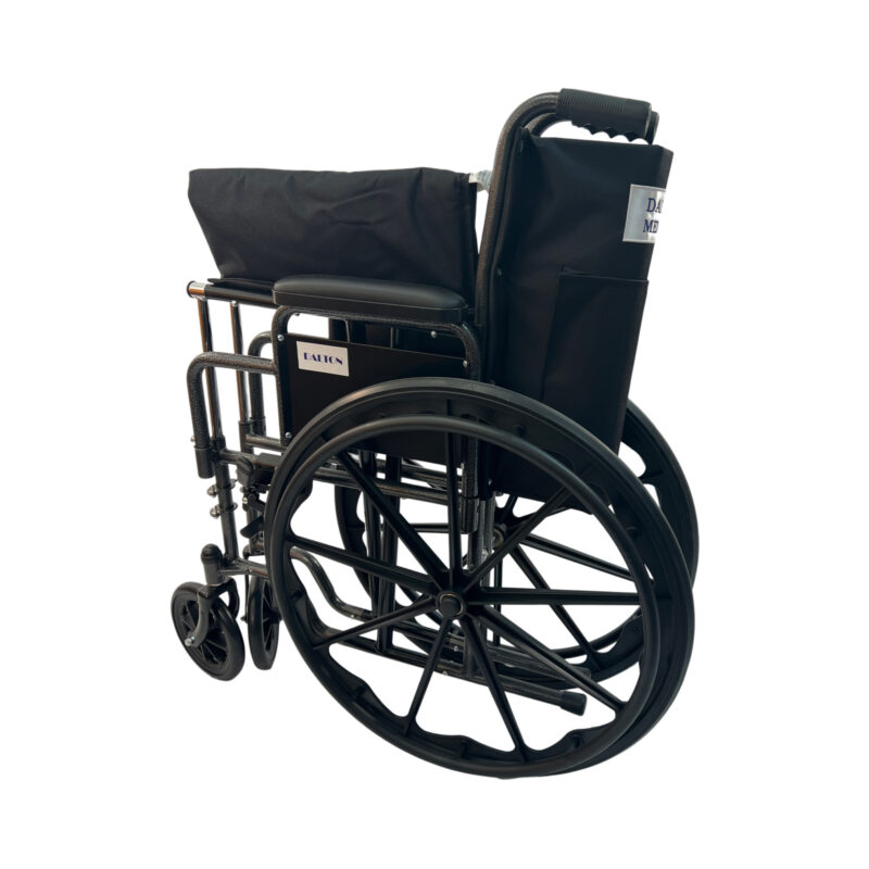 eChair - 18" Standard wheelchair with detachable arm, foot rests, weight limit 250 lbs