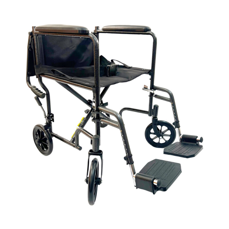 Standard Transporter -19" Transporter wheelchair ,fixed arm with foot rests, weight limit: 220 lbs