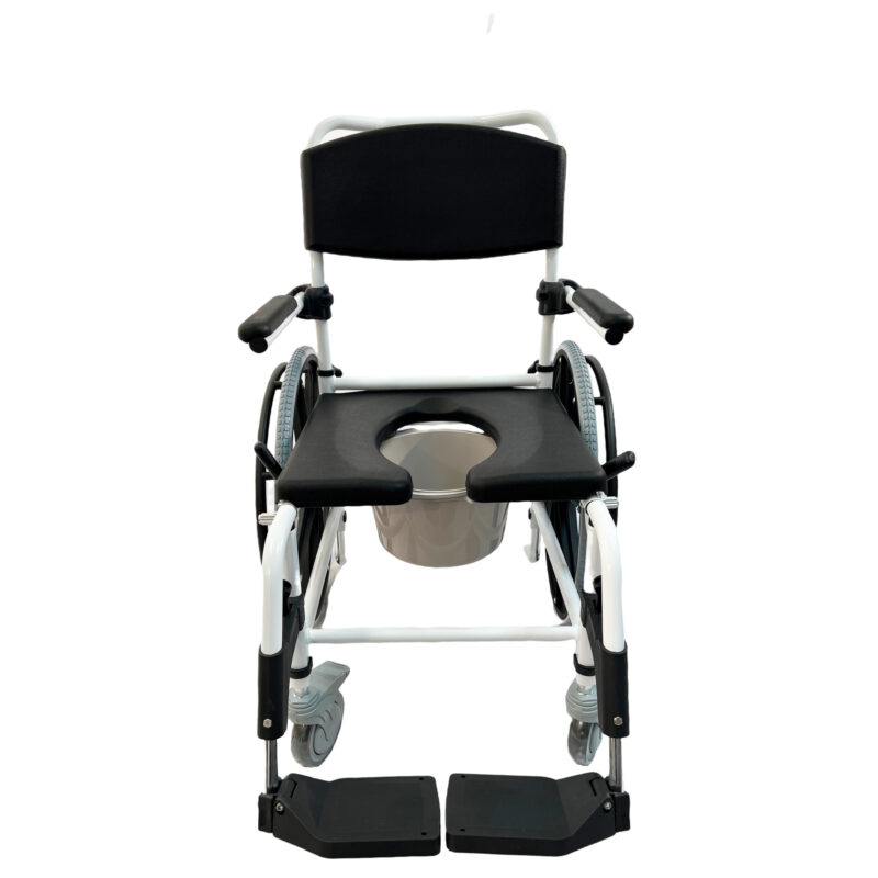 Dalton Medical-Rehab Shower Commode Chair, removable padded anti-bacterial seat and back ,swing up armrests and footrests, weight capacity: 230lbs. BS-SHC931M