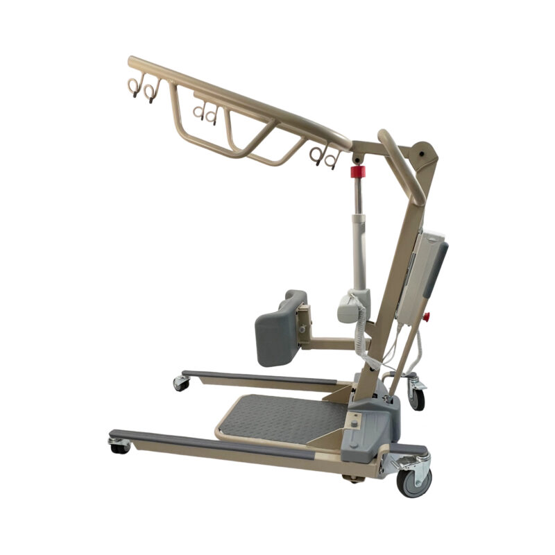 Electric Stand Assist Lifter, with Height adjustable leg cushion, Double lockable roller caster, Rechargeable battery , Anti-slip foot stand, weight capacity:400 LBS. PL-DAL400ESA