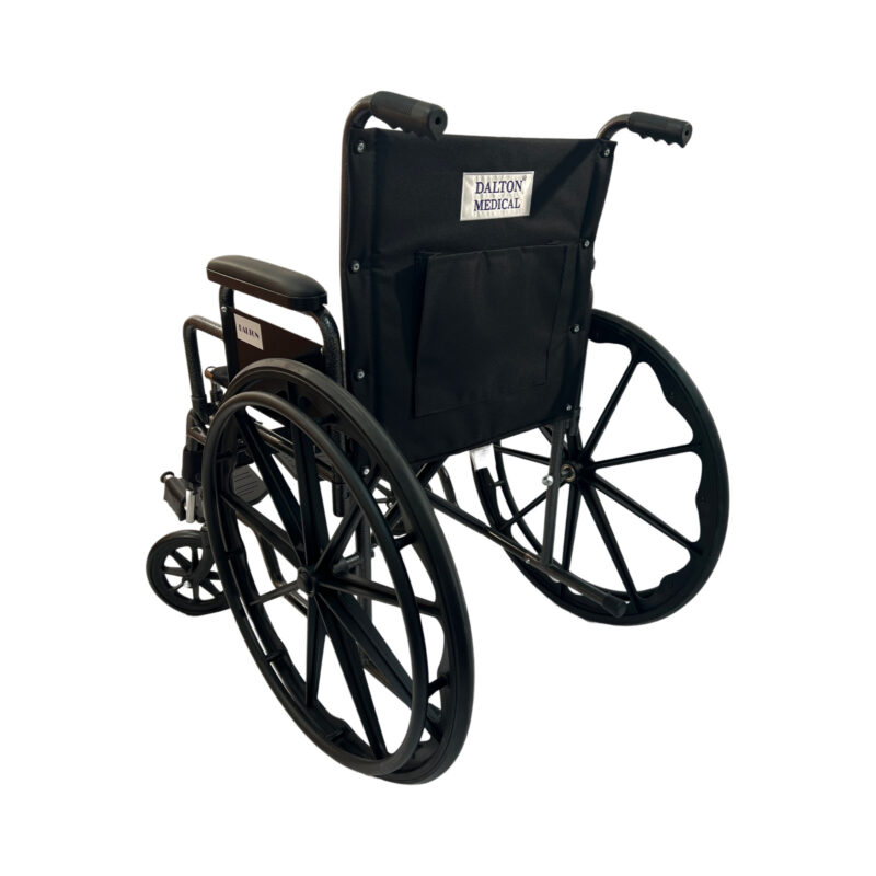 eChair-20" Standard wheelchair with detachable arm, 20X16" seat, with leg rests, weight limit:250 lbs