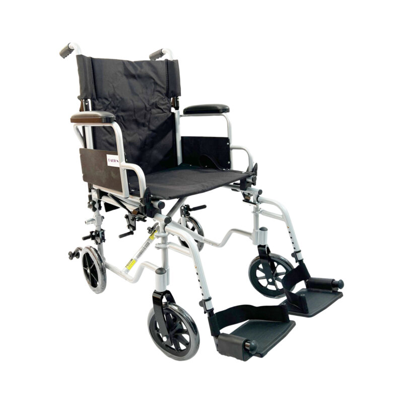 Wheelchair/ Transport chair Combo -18" Combo wheelchair with aluminum lightweight frame, footrests, quick release