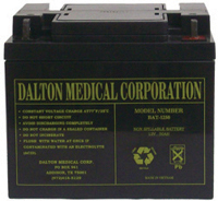 12V, 50AH Battery, 8 1/16" x 6 15/32" x 6 31/32", Wt 31 lbs