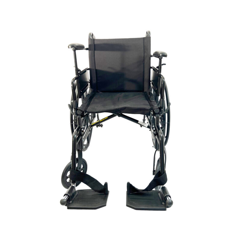 16" High strength lightweight wheelchair with adjustable height arm & swing back arm, footrests , anti-tippers, Weight limit:250lbs