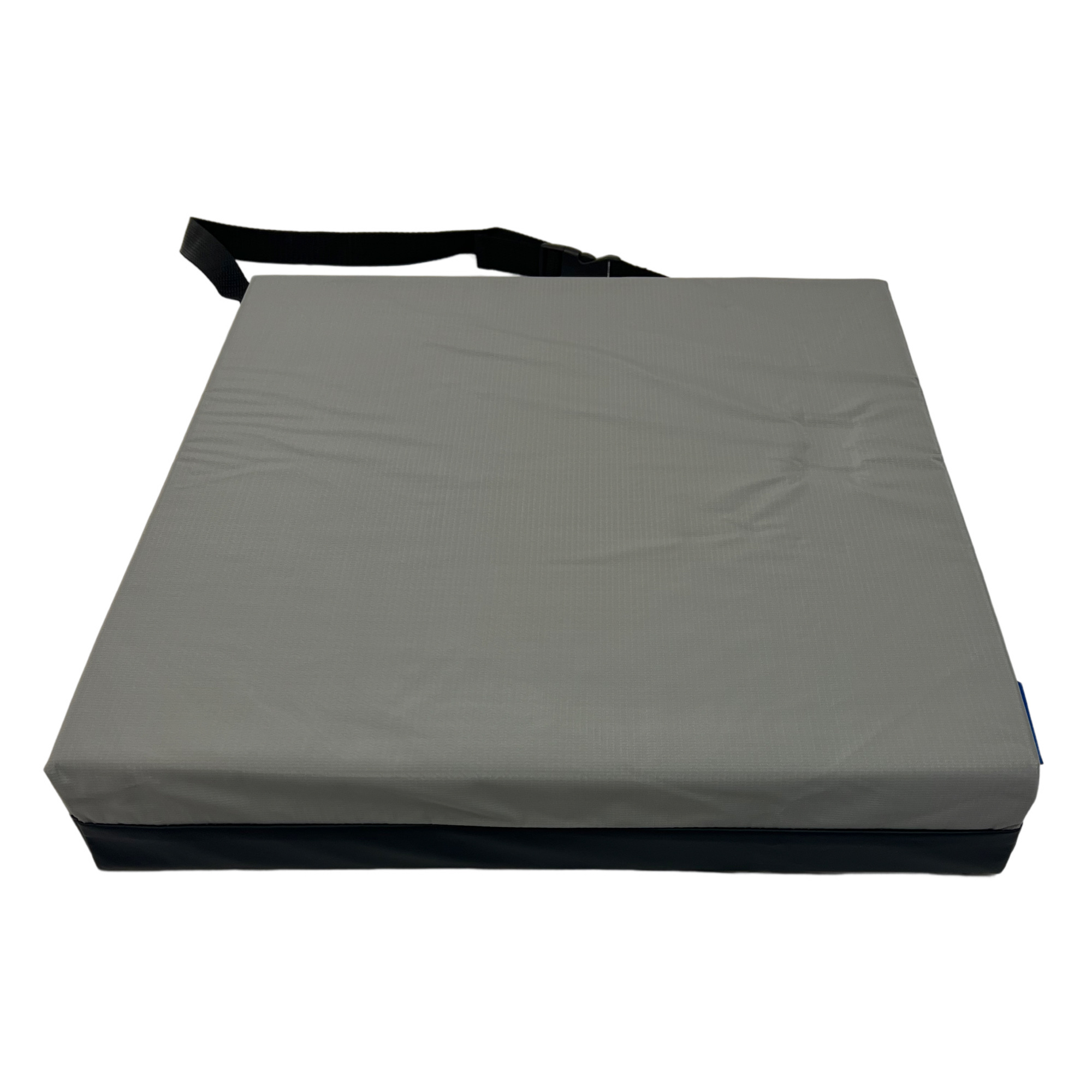 Wheelchair  seat cushion-Bariatric  seat cushion with buckle strap to keep the cushion in place, extra high density P.U. foam with water proof cover - 24x18x3".  PMC-260224-1