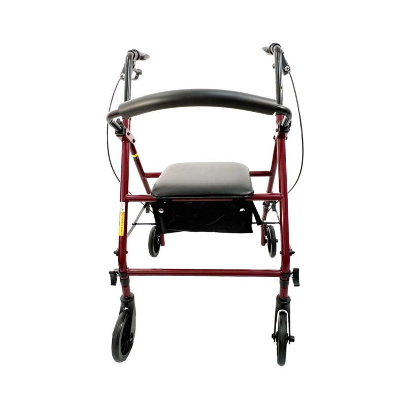 Foldable, Handle height adjustable Rollator, Flip up curved padded back rest, Weight limit:300LBS. AR-8000KDBG-AR