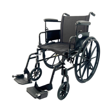 20" High strength lightweight with adjustable height arm , swing back arm, anti-tippers, weight limit: 250LBS