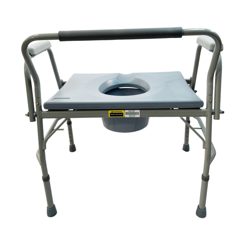 Dalton Medical-Heavy Duty 3-IN-1 height adjustable extra wide drop arm commode, weight limit:500 lbs. COM-DA500HD-1