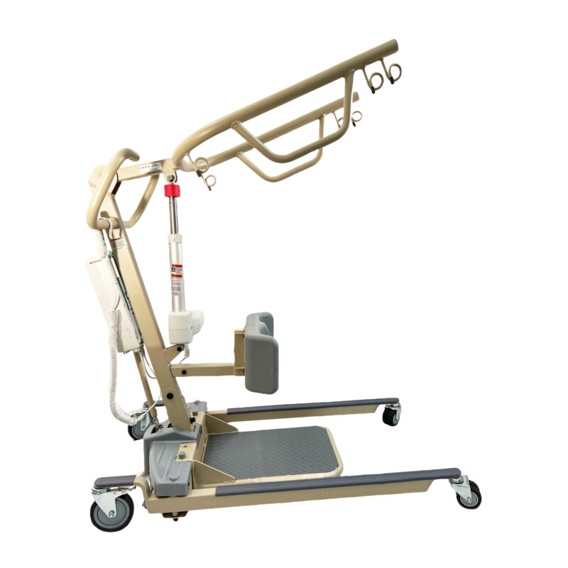Electric Stand Assist Lifter, with Height adjustable leg cushion, Double lockable roller caster, Rechargeable battery , Anti-slip foot stand, weight capacity:400 LBS. PL-DAL400ESA