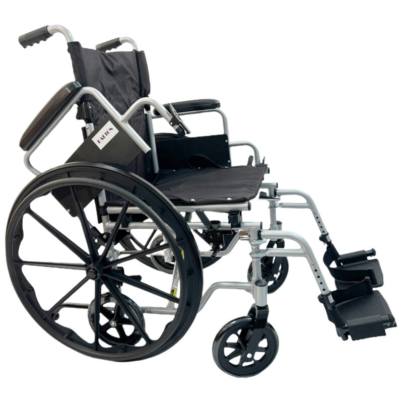 Wheelchair/ Transport chair Combo -20" Combo wheelchair with aluminum lightweight frame, footrests, quick release