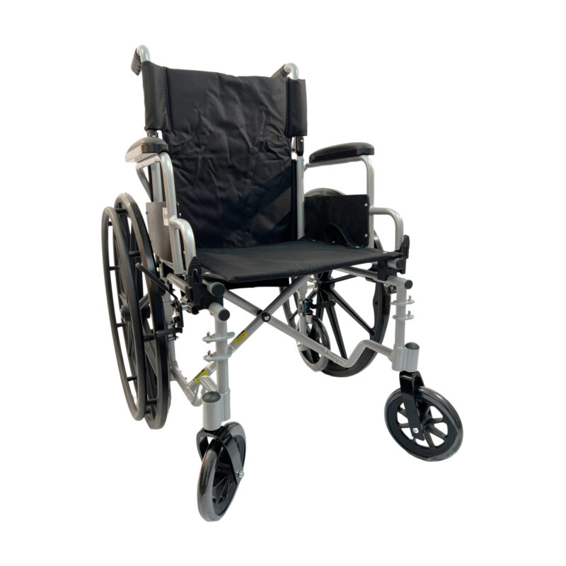 Wheelchair/ Transport chair Combo- 16" Combo wheelchair with aluminum lightweight frame, footrests, quick release