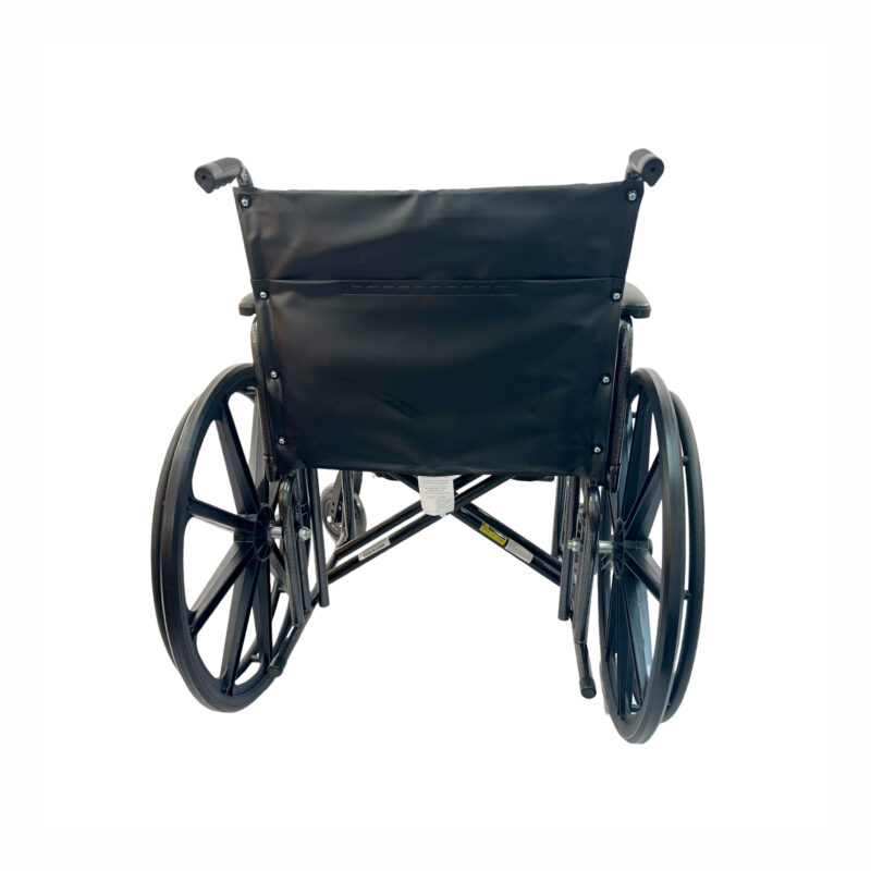 22"Heavy duty wide wheelchair with detachable arm, leg rests and dual axle, weight limit 350lbs