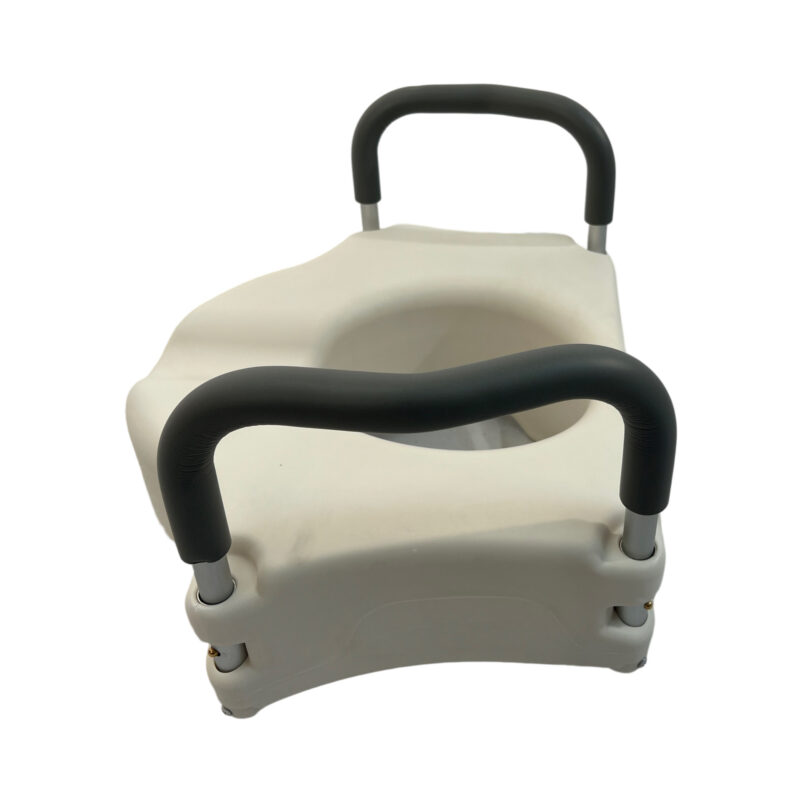 Raised toilet seat with lock and arm, Weight limit: 250 LBS. BS-30271G-1