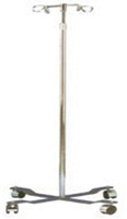 I.V. Stand, 2 Hooks w/4" Wheels