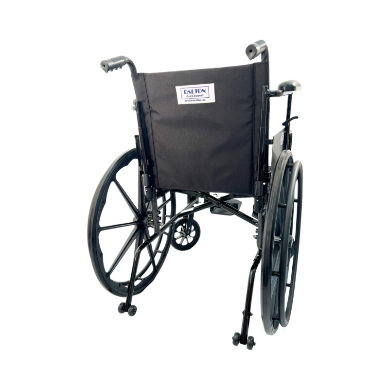 16" High strength lightweight wheelchair with adjustable height arm & swing back arm, footrests , anti-tippers, Weight limit:250lbs