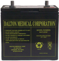 12V, 55AH Battery, 8 3/4" x 5 5/16" x 8 1/8", Wt 38 lbs