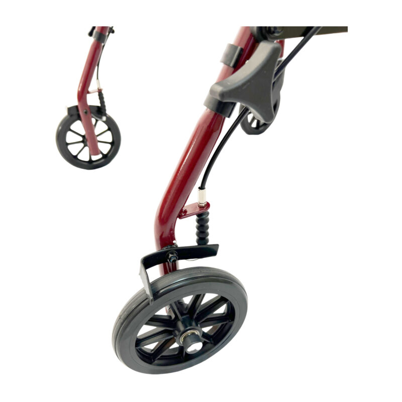 Foldable, Handle height adjustable Rollator, Flip up curved padded back rest, Weight limit:300LBS. AR-8000KDBG-AR