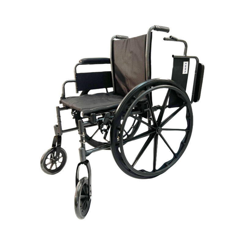 eLite-16" Lightweight adjust height arm, flip back arm, anti-tippers, footrests , Weight limit:250lbs