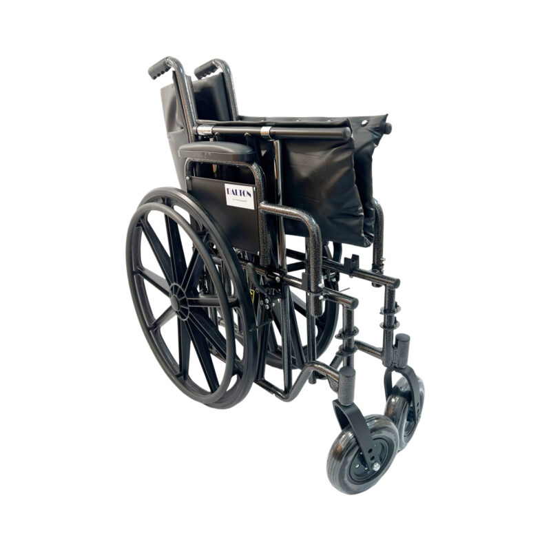 22" Heavy duty wide manual wheelchair, Detachable Arm with footrests, dual axle, Weight limit:350lbs