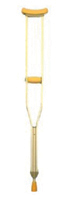 Lightweight anodized aluminum Crutches for Youth, Height  adjusts in 1" increments, Height range:37"~45", Weight limit:250LBS