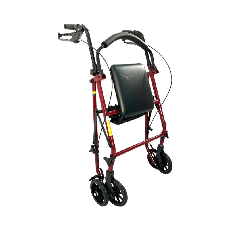 Foldable, Handle height adjustable Rollator, Flip up curved padded back rest, Weight limit:300LBS. AR-8000KDBG-AR