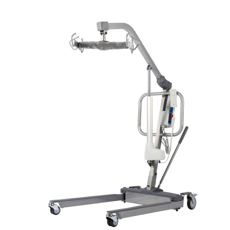 Electric Patient Lifter, comes with heavy duty actuator 10,000N motor , Lockable casters, Ergonomic handle, Rechargeable battery, weight capacity:600LBS. PL-650HD