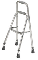 Anodized Aluminum frame and height adjustable Hemi-Walker,  Designed for patient with use of only one hand,  fold to a compact size for easy storage, Weight capacity: 250LBS