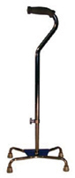Anodized aluminum shafts with reinforced steel base Quad Canes, Large base:7.5"X12", Height range:29"~38", Weight limit:250LBS