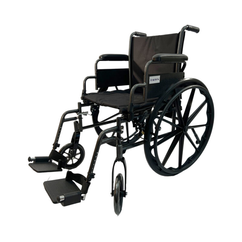 eLite-16" Lightweight wheelchair with footrests and anti-tippers, Weight limit: 250lbs