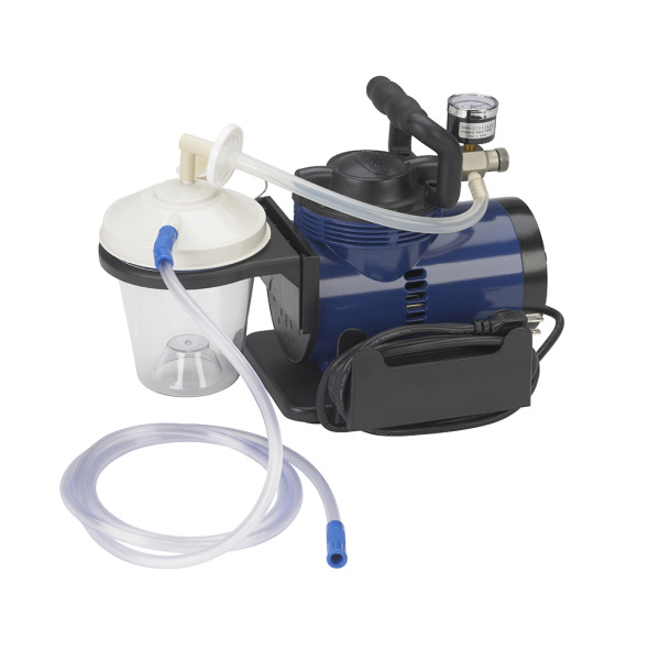 Heavy Duty Suction Machine, Includes 800 cc suction canister, 6’ suction tube, 10" suction canister tubing, hydrophobic filter, plastic elbow connector and manual