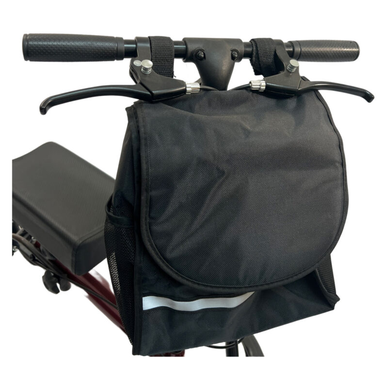 Knee Walker, one seat, steel burgundy, Set with folding mechanism for easy transport and storage, Handle and knee pad height can be adjustable without tours, with basket, Weight limit:300 LBS