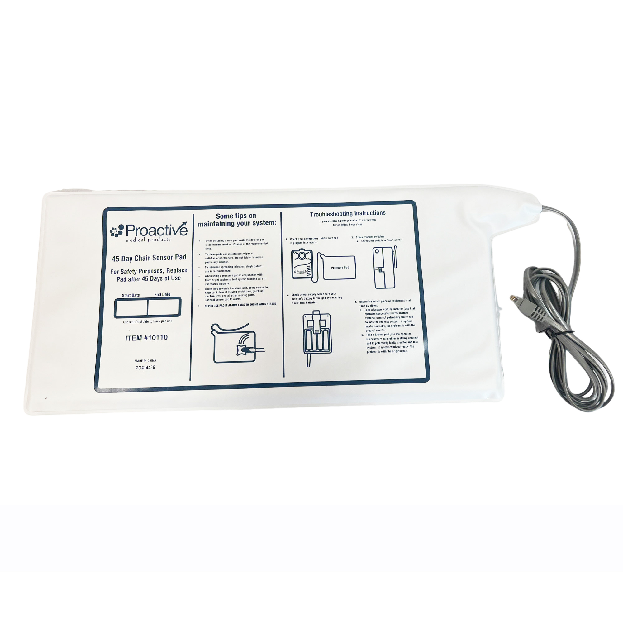 Chair Sensor Pad, 7"x15", CA-10110