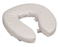 Vinyl Cushion Toilet Seat, Foam padding minimizes pressure points , Seat thickness (center): 4", 1 Each