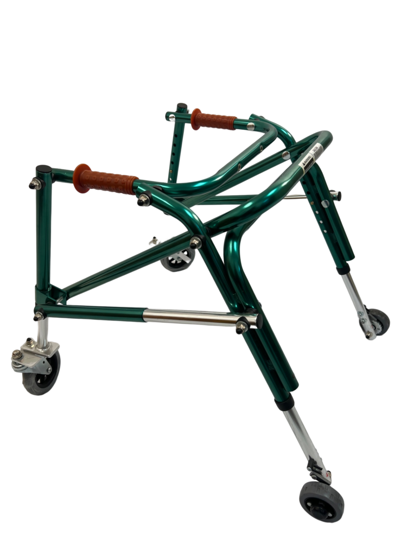 Dalton Medical- Foldable, Height adjustable, One-directional override bracket allows for forward and reverse mobility Gait walker(trainer), Weight Limit 220 lbs