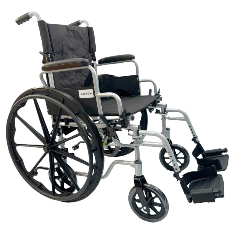 Wheelchair/ Transport chair Combo -18" Combo wheelchair with aluminum lightweight frame, footrests, quick release