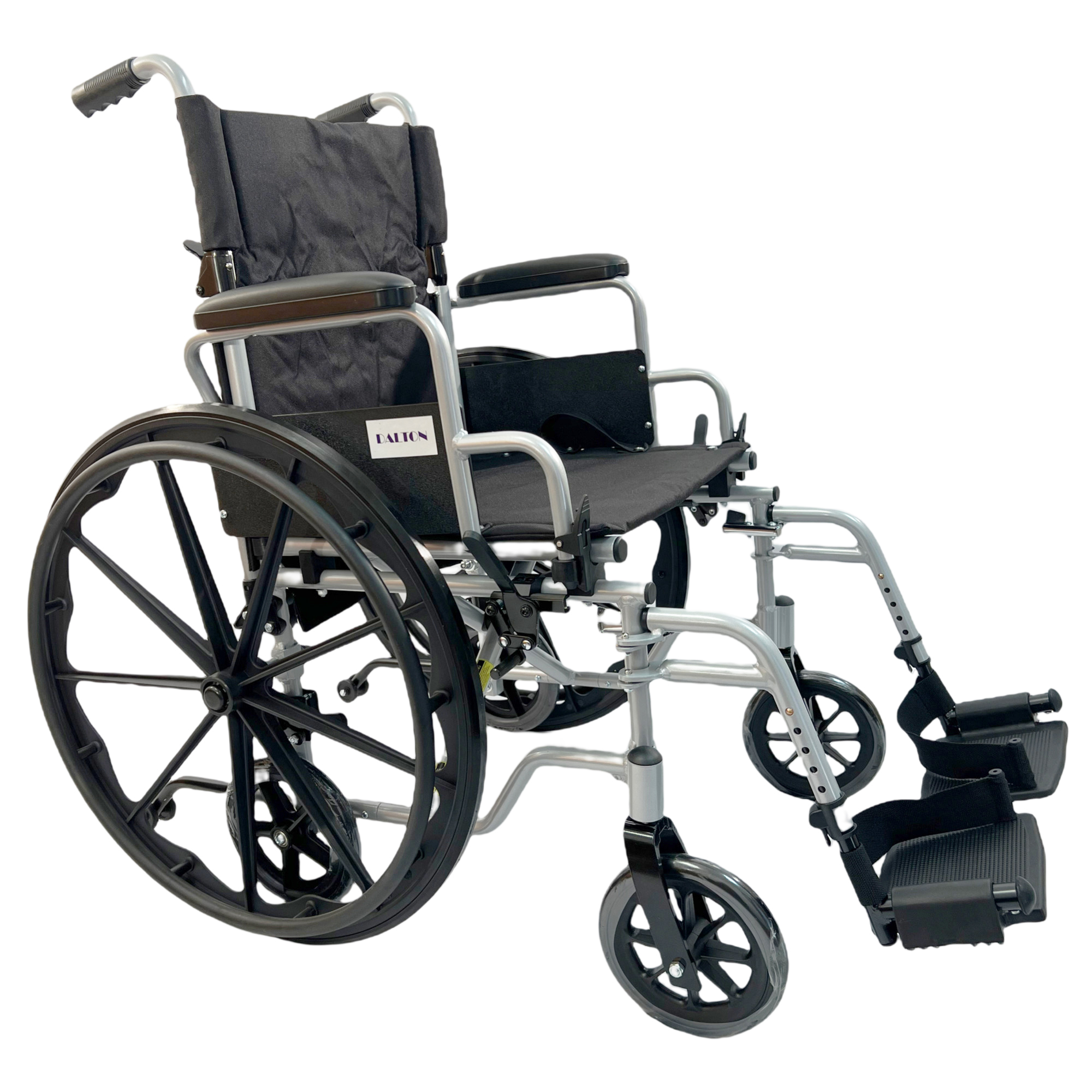 Wheelchair/ Transport chair Combo -18" Combo wheelchair with aluminum lightweight frame, footrests, quick release